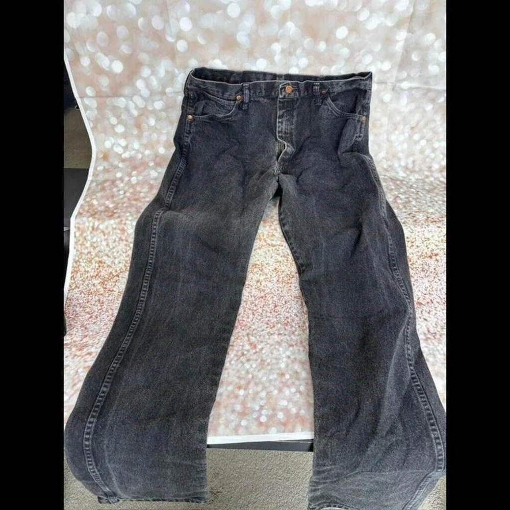Wrangler 13MWZWK Cowboy Cut Original Fit Jeans Mens 36x36‎ Faded Black Denim